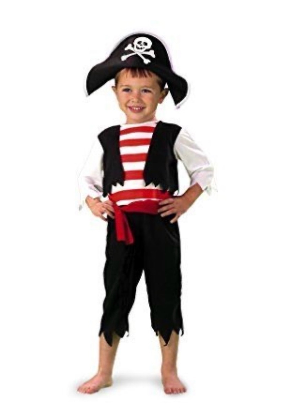 Disguise Pint Size Pirate Halloween Costume Jumpsuit Hat Size Toddler 2T